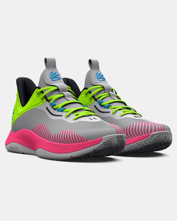 Unisex Curry UA HOVR™ Splash 2 Basketball Shoes, Gray, pdpMainDesktop image number 3